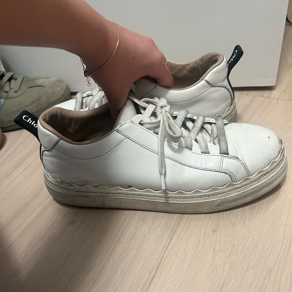White Chloe sneakers
